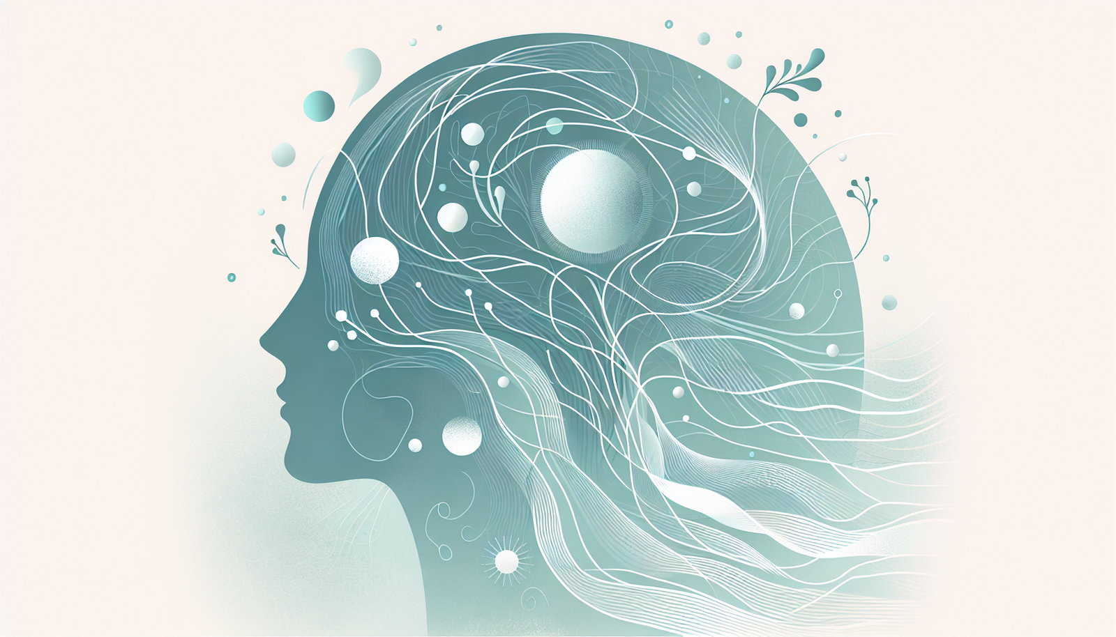 Representação visual de saúde mental feminina relacionada a TDAH e autismo em mulheres